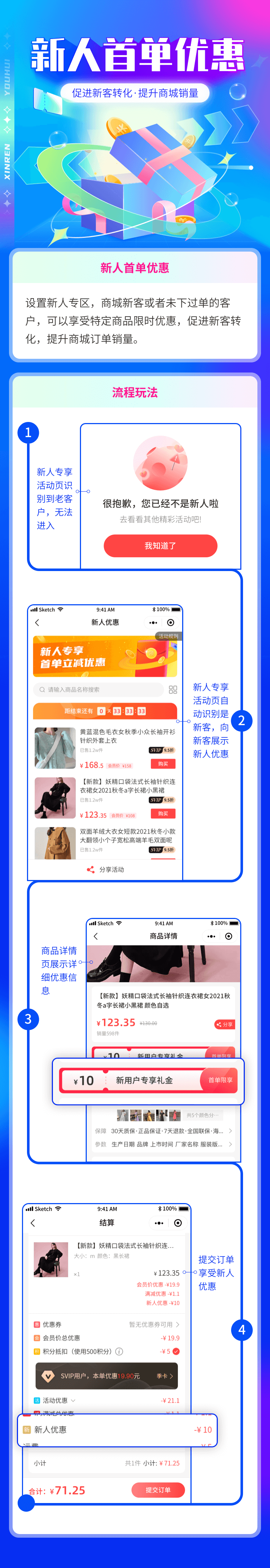 新人首單優(yōu)惠小程序插件